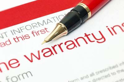 Pen on warranty document